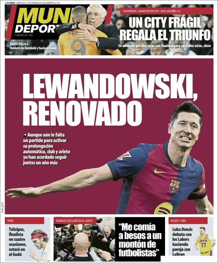 Mundo Deportivo Llevada|Traída 12 02 2025