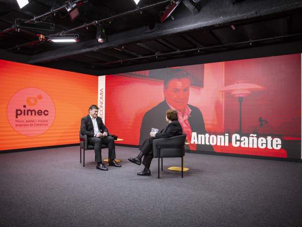 El president de Pimec, Antoni Cañete, a l'espai d'entrevistes d'ON ECONOMIA  / Foto: Carlos Baglietto