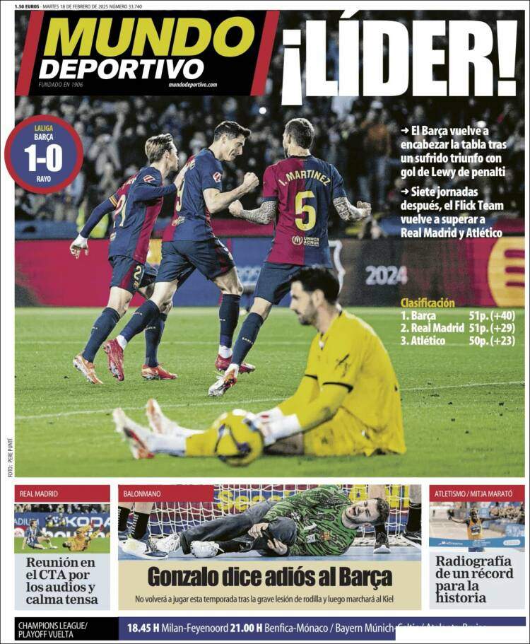 Mundo Deportivo Portada 18 02 2025