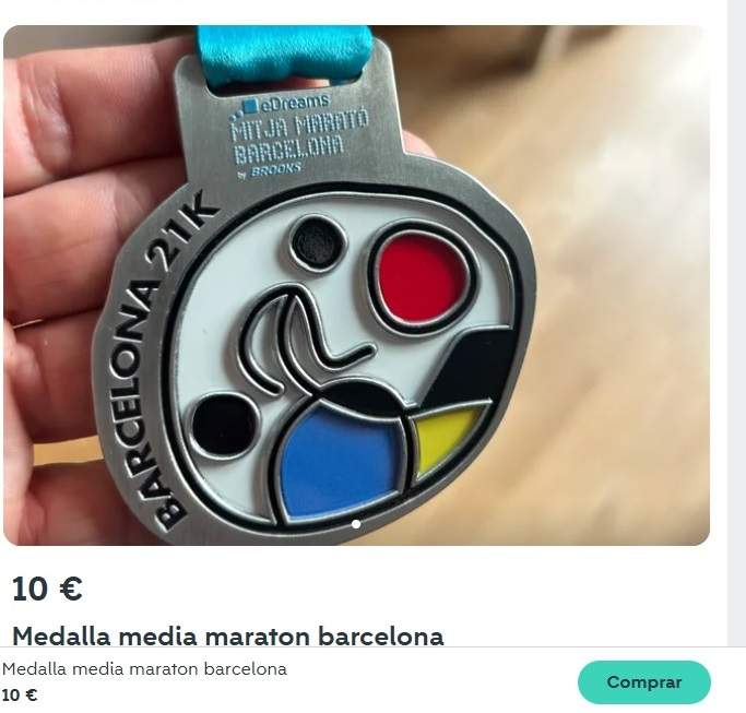 Medalla de la mitha marató de Barcelona