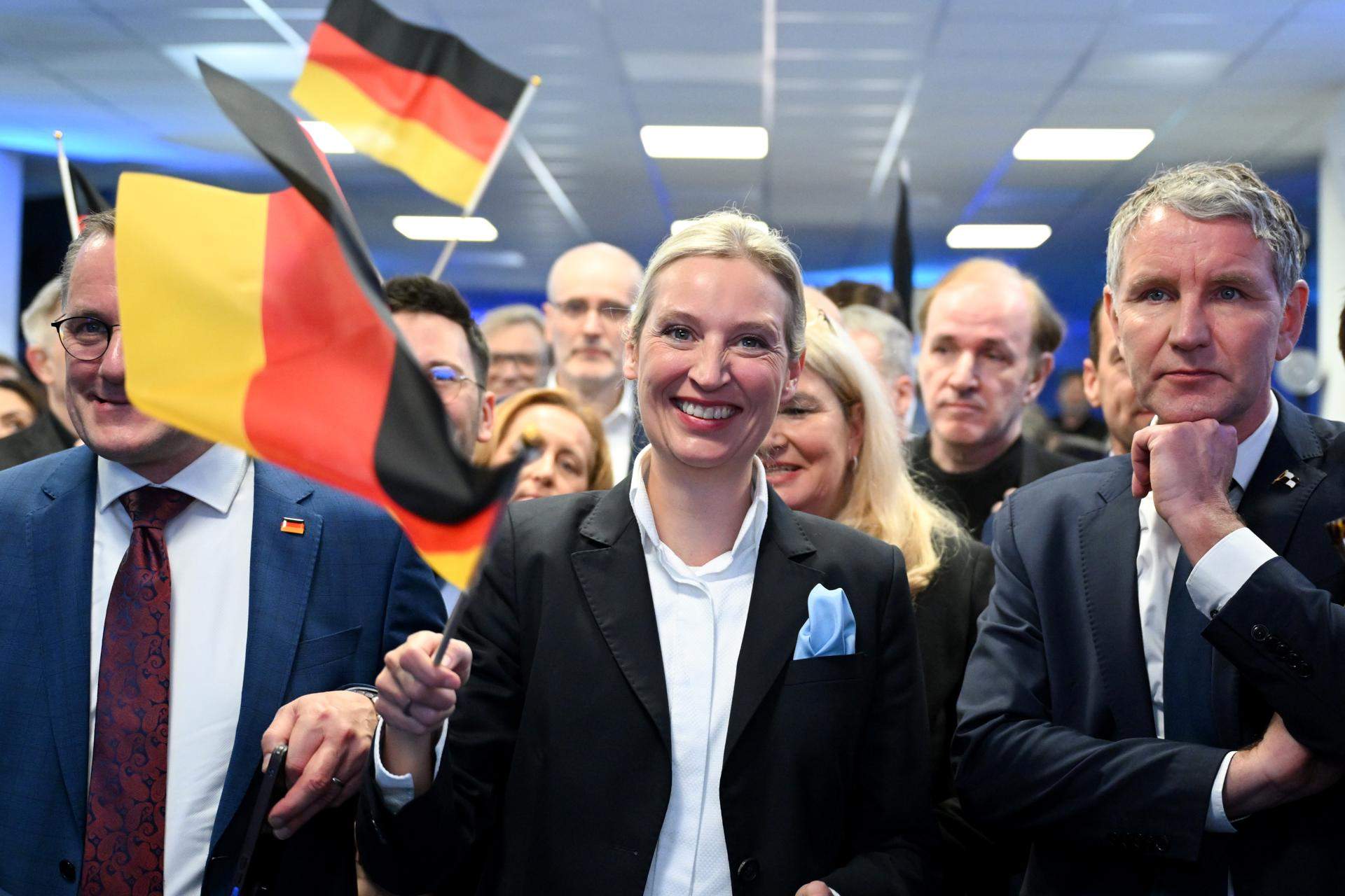 Alice Weidel en la sede de AfD