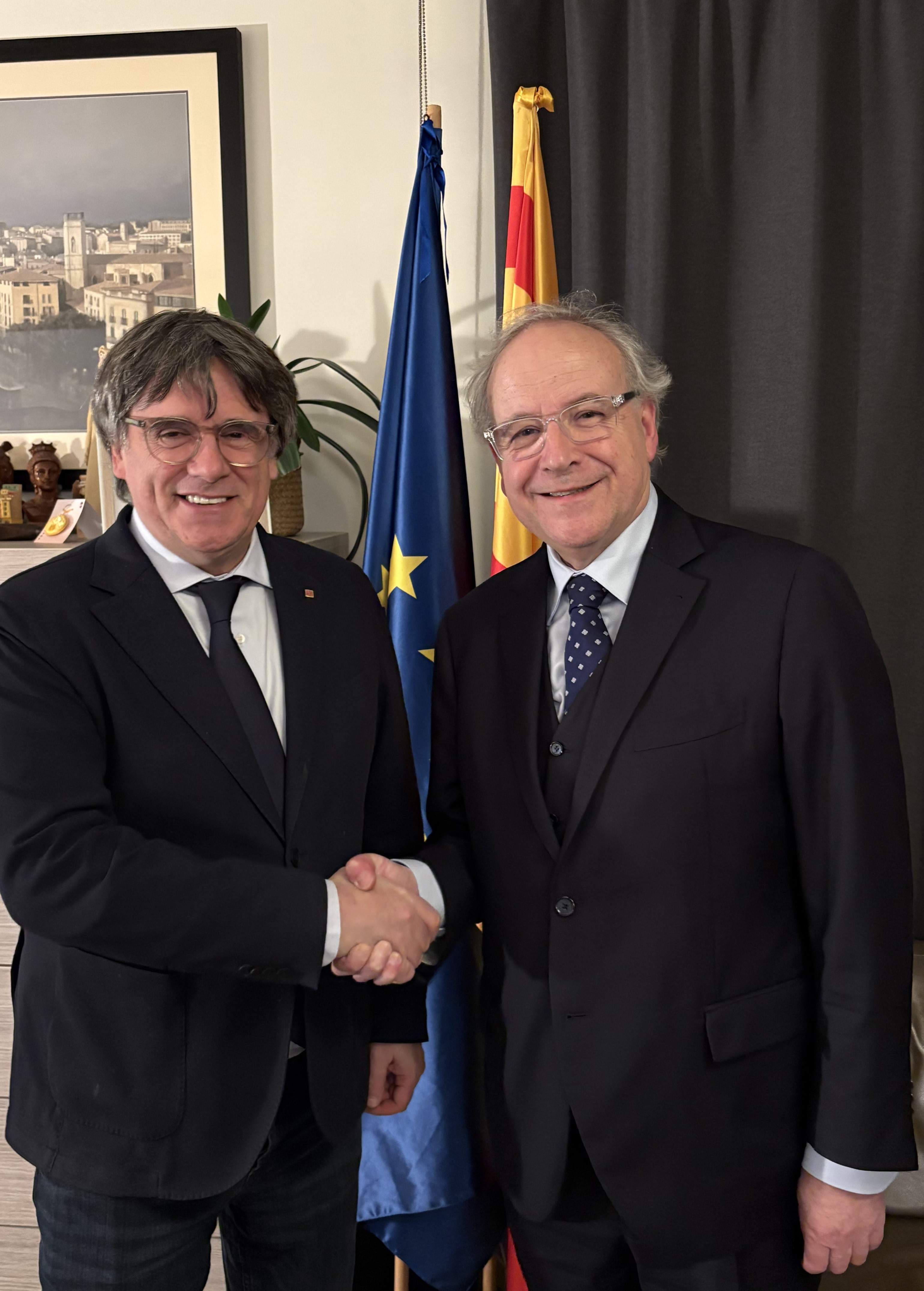 Carles Puigdemont y Jordi Domingo se reúnen para empezar la nueva etapa del Consell de la República