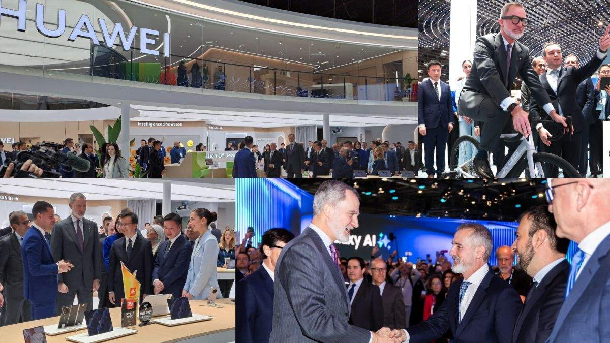 El Rey conoce en el MWC las propuestas de los 'gigantes' de la innovación: GSMA, Telefónica y Huawei