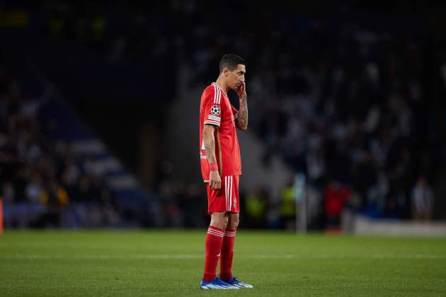 Angel di Maria, preocupat durant un partit del Benfica / Foto: Europa Press