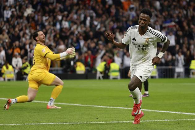 Vínicius celebra su gol en el Real Madrid - Rayo Vallecano / Foto: EFE