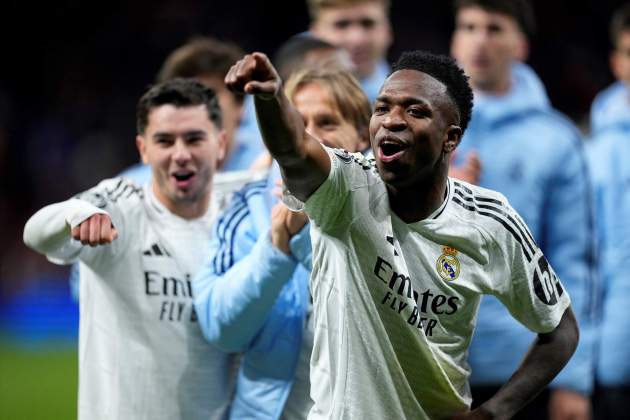 Vinícius, després de la victòria del Reial Madrid contra l'Atlètic / Foto: Europa Press