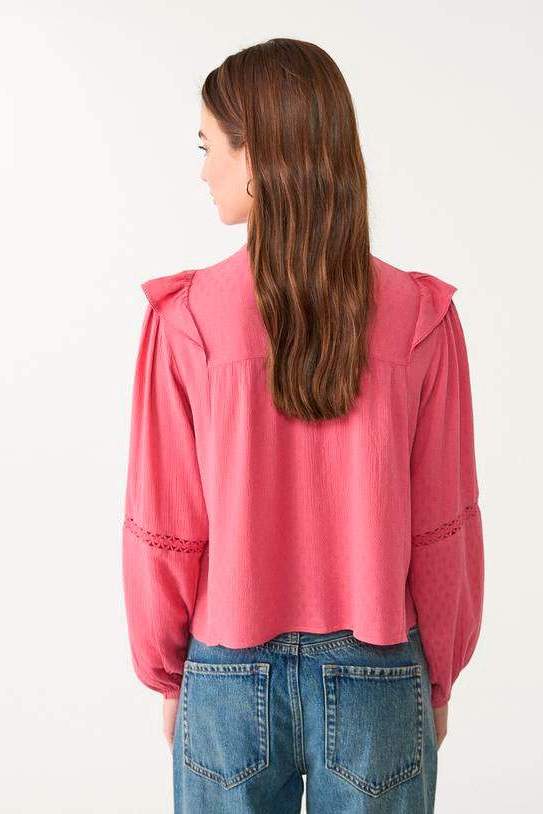 Blusa fluida volantes