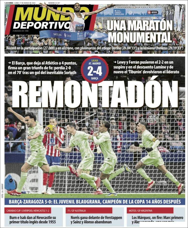 Mundo Deportivo Portada 17 03 2025