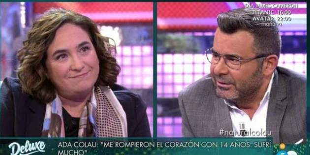 Ada Colau i Jorge Javier Vázquez al 'Sábado Deluxe' Telecinco