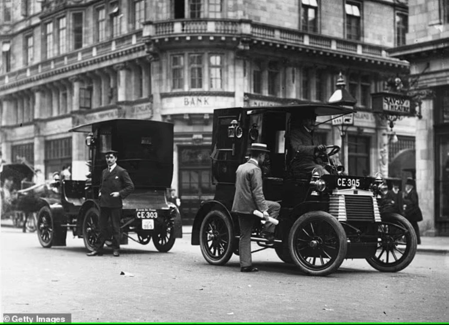 taxi negre West End Londres 1906 getty images