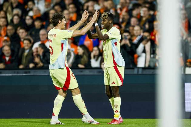 Espanya celebra el gol de Nico Williams / Foto: EFE