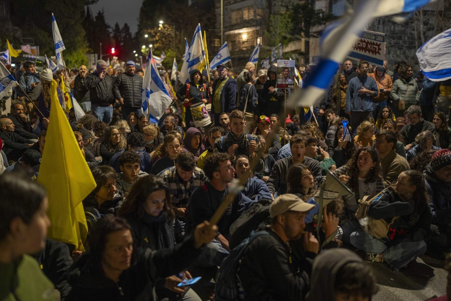 Ciutadans se manifiestan en Tel Aviv contra el primer ministro Benjamin Netanyahu (Europa Press)