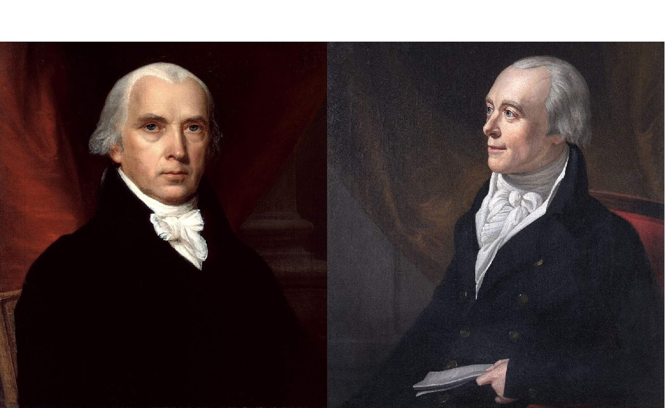 El president Madison i el primer ministre Perceval. Font White House i English Heritage