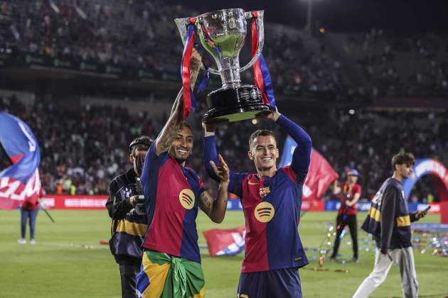 Raphinha Marc Casadó Barça título Liga / Foto: Europa Press Raphinha Marc Casadó Barça título Liga / Foto: Europa Press