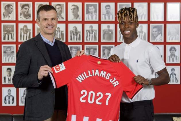 Jon Uriarte Nico Williams president Athletic Club Europa Press Jon Uriarte Nico Williams president Athletic Club Europa Press