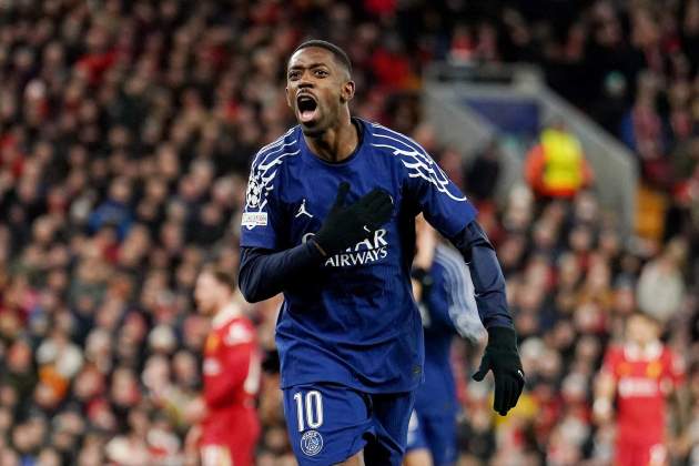EuropaPress 6572753 11 march 2025 united kingdom liverpool paris saint germains ousmane dembele EuropaPress 6572753 11 march 2025 united kingdom liverpool paris saint germains ousmane dembele