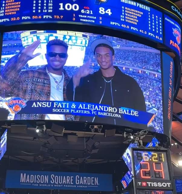 Ansu fati i Alejandro Balde, al Madison Square Garden de Nova York IG Ansu fati i Alejandro Balde, al Madison Square Garden de Nova York IG