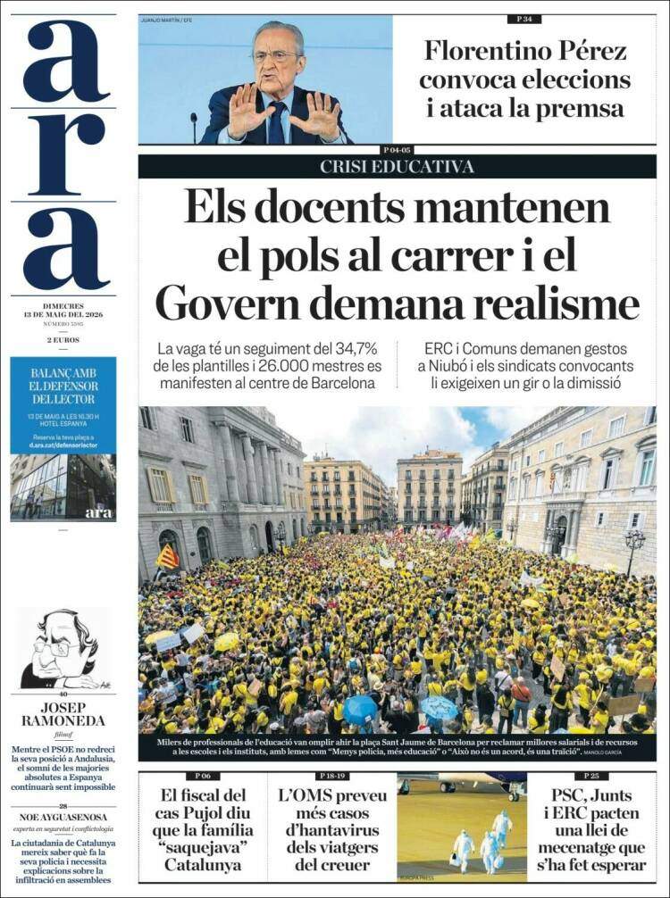 'Ara', 13 de maig de 2026 'Ara', 13 de maig de 2026