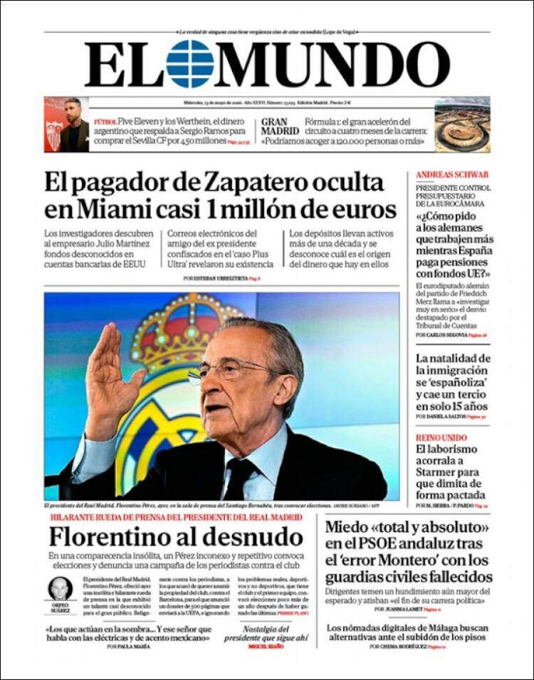 'El Mundo', 13 de maig de 2026 'El Mundo', 13 de maig de 2026