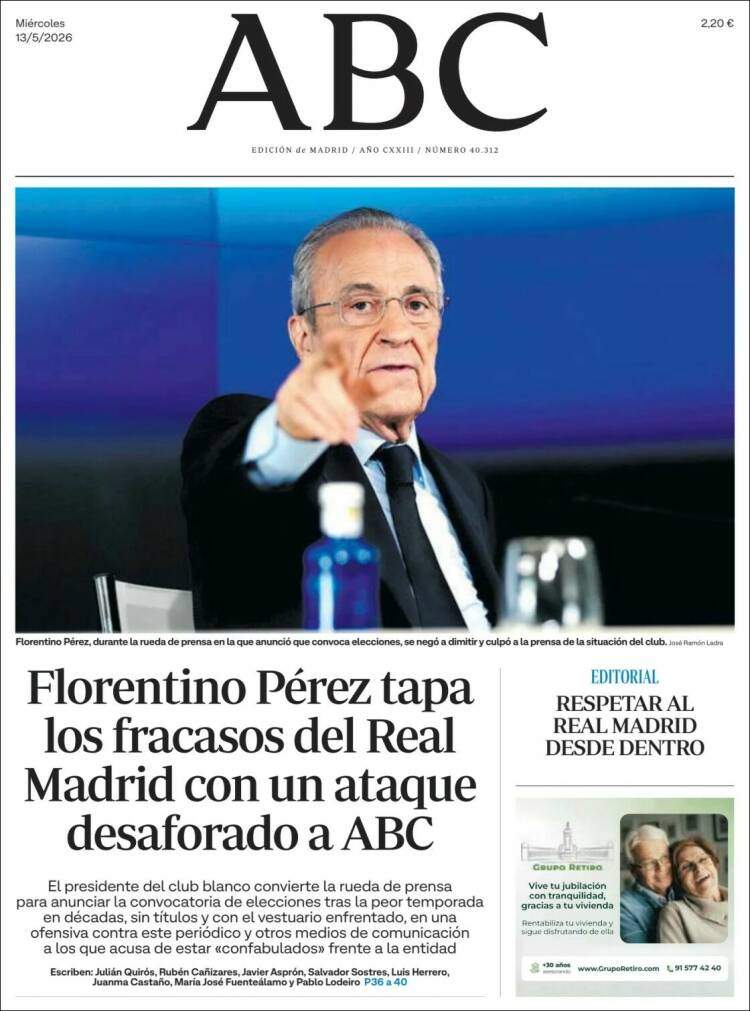 'ABC', 13 de maig de 2026 'ABC', 13 de maig de 2026