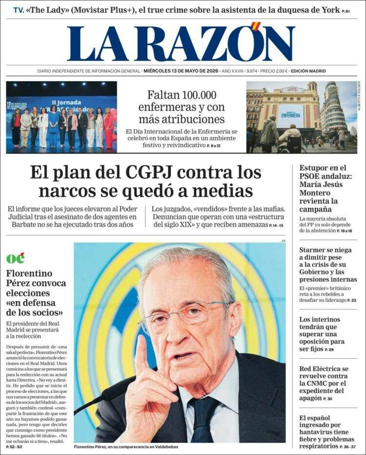 'La Razón', 13 de maig de 2026 'La Razón', 13 de maig de 2026