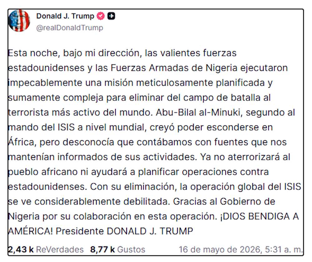 Mensaje Trump Truth Social Mensaje Trump Truth Social