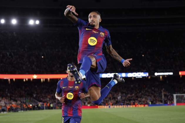 Raphinha celebra un gol amb el Barça / Foto: Europa Press Raphinha celebra un gol amb el Barça / Foto: Europa Press