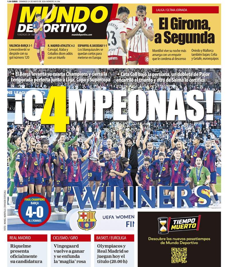 Mundo Deportivo portada 24 05 2026 Mundo Deportivo portada 24 05 2026