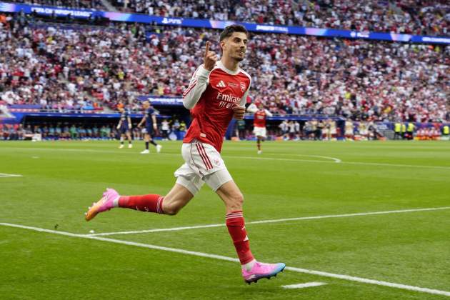 EuropaPress 7560653 30 may 2026 hungary budapest arsenals kai havertz celebrates scoring his EuropaPress 7560653 30 may 2026 hungary budapest arsenals kai havertz celebrates scoring his