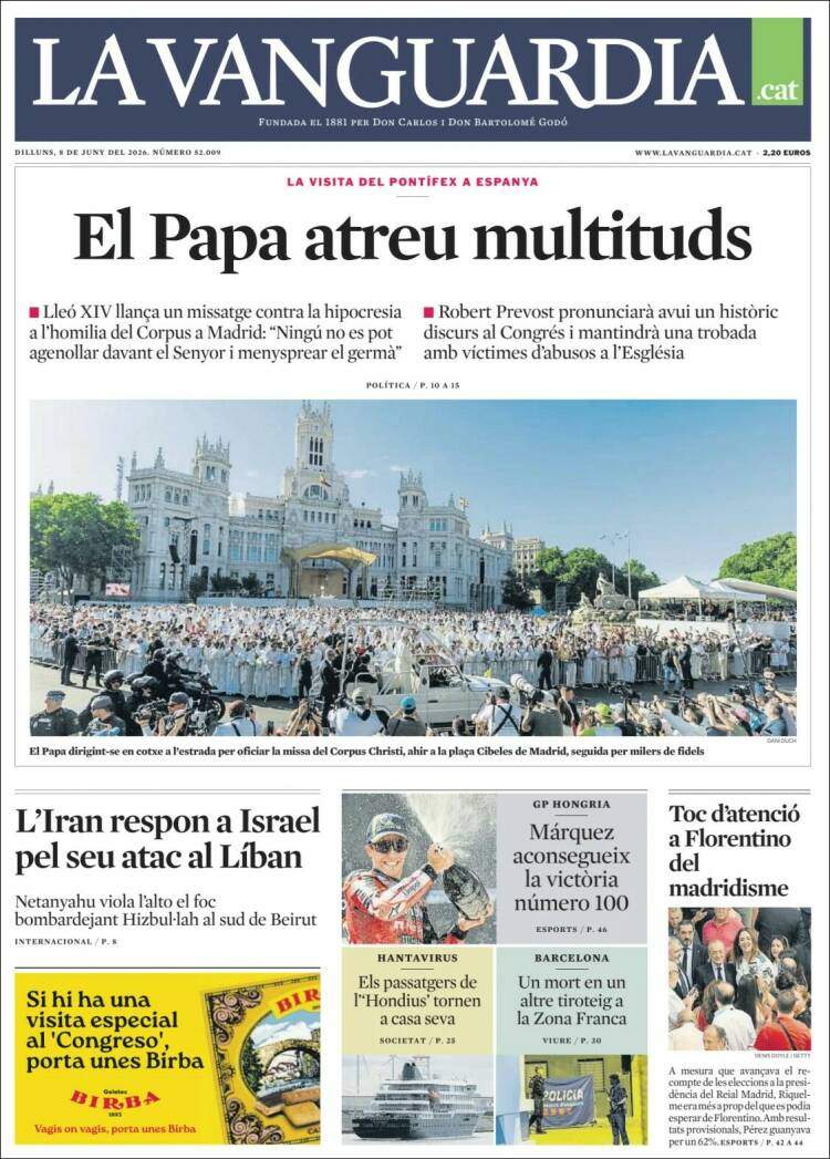 'La Vanguardia', 8 de juny de 2026 'La Vanguardia', 8 de juny de 2026