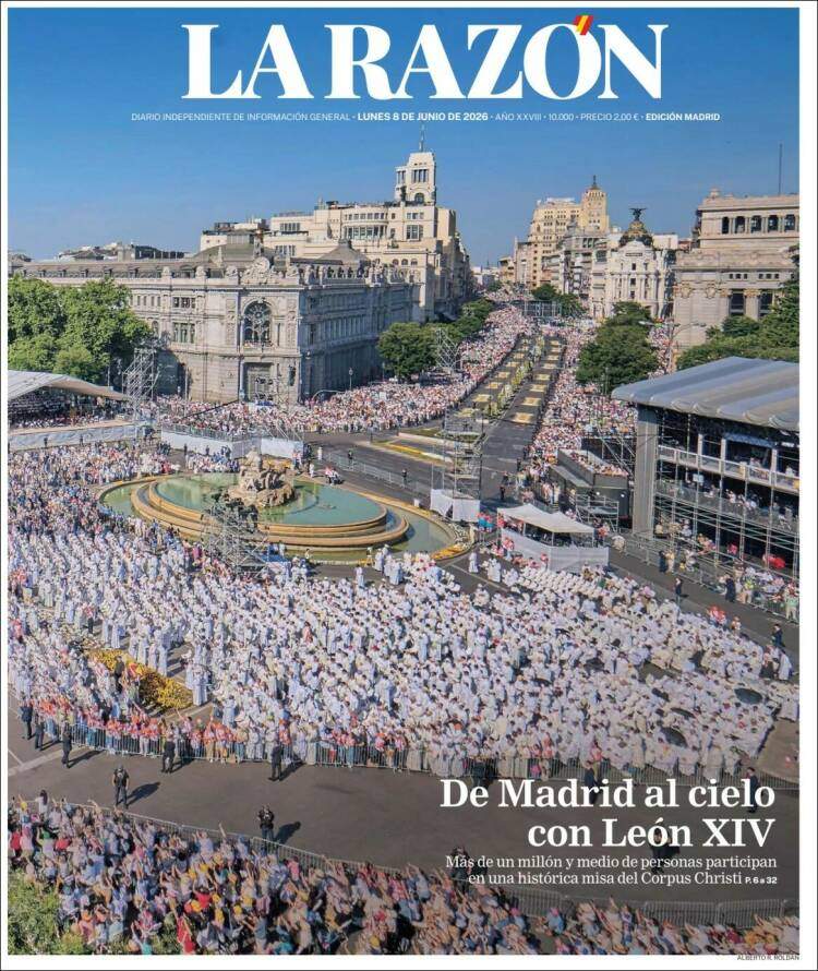'La Razón', 8 de juny de 2026 'La Razón', 8 de juny de 2026