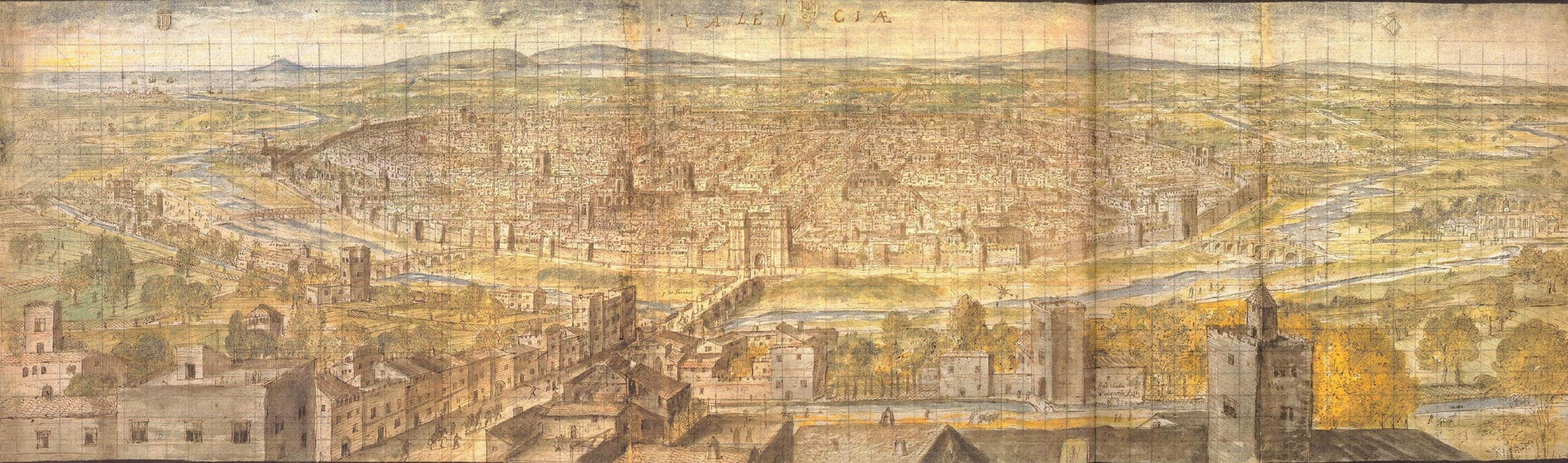 Representación de Valencia cap i casal (siglo XVI). Fuente Wikimedia Commons Representación de Valencia cap i casal (siglo XVI). Fuente Wikimedia Commons