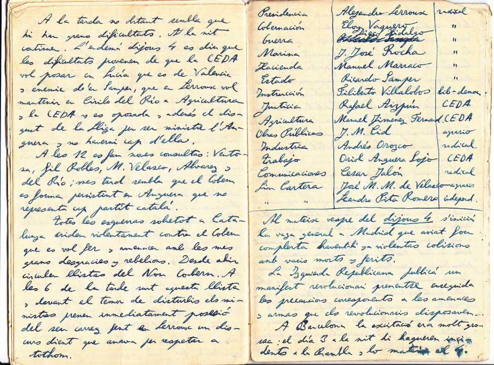 Diari inèdit del 6 d’Octubre del 1934: “Havíem d'estar disposats a morir”